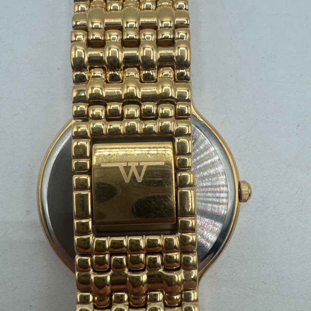 Vtg Wittnauer Cosmopolitan Gold Tone Date Wristwatch Tested Working View 4